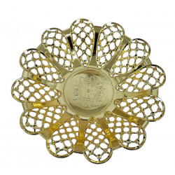 BASKET GOLD/SILVER MIX PLASTIC SIZE 30.5 CM