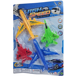 PLANE TOY 4 PCS SET ON CARD