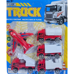 TRUCK AND PLANE SET ON CARD 