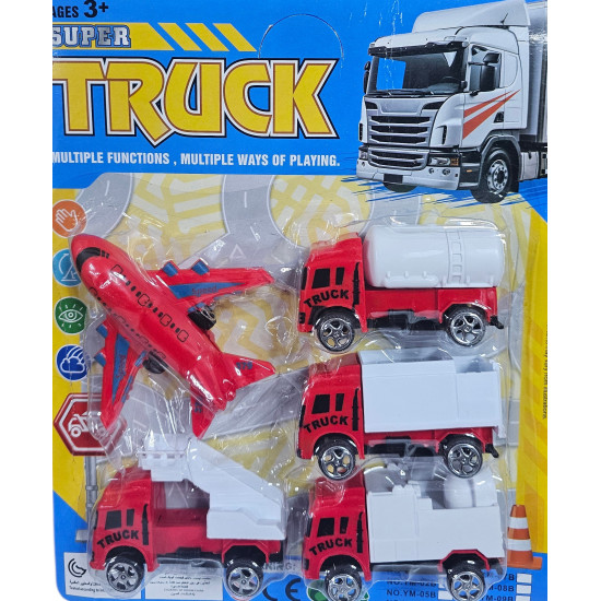TRUCK AND PLANE SET ON CARD 