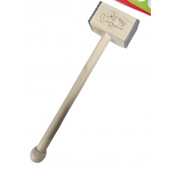 WOODEN MALLETT SQUARE HEAD WITH STEEL BOTH SIDES
