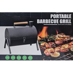 BBQ CHIMNEY TYPE BLACK DRUM  SIZE 382 X 252 X 256 MM