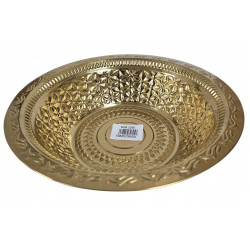 GOLDEN DEEP BOWLS WITH PATTERN SIZE 25 CM 