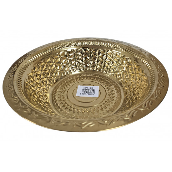 GOLDEN DEEP BOWLS WITH PATTERN SIZE 25 CM 