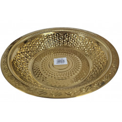 GOLDEN DEEP BOWLS WITH PATTERN SIZE 30 CM 