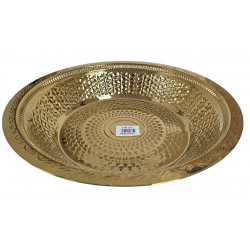 GOLDEN DEEP BOWLS WITH PATTERN SIZE 35 CM 