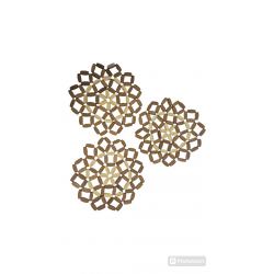 WOOD MATS SET OF 3 IN CLEAR PACK 