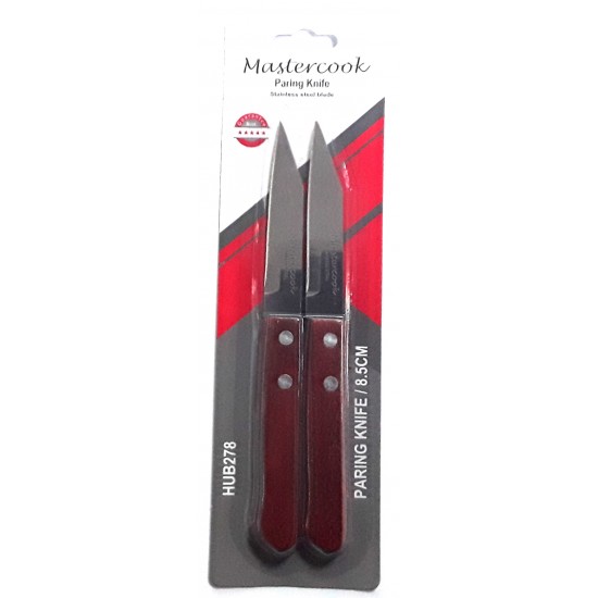 PARING KNIVES TEAK HANDLE 2 PCS SET