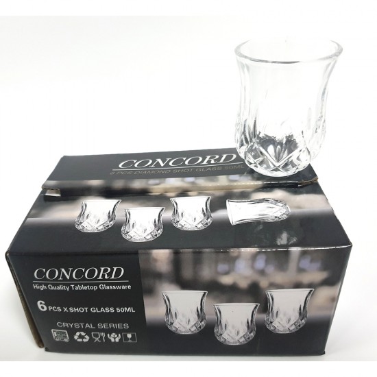 SHOT GLASS CONCORD SMALL SIZE ONLY 50 ML SHOT GLASS CONCORD SMALL SIZE ONLY 50 ML