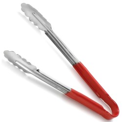 TONGS  10 INCH RED LIGHT 