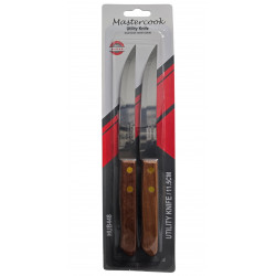 KNIVES UTILITY 2 PCS SET WOODEN HANDLE SIZE 11.5 CM