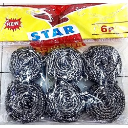 METAL SCRUBBERS  6PCS SET 