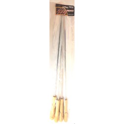 BBQ SKEWERS 55 CM STEEL WITH TH HANDLE