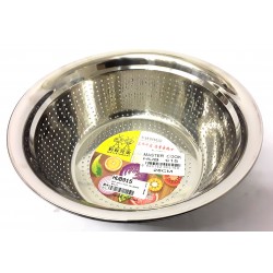 COLANDER HEAVY FOR RICE ETC 28 CM STAINLESS STEEL
