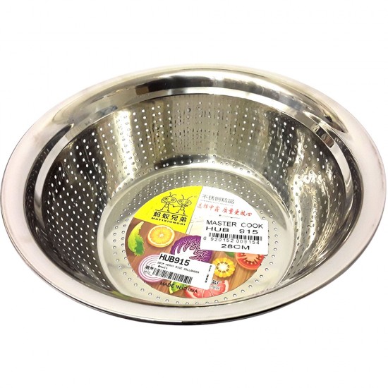 COLANDER HEAVY FOR RICE ETC 28 CM STAINLESS STEEL