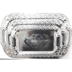 TRAY SET SILVER THREE PCS SET