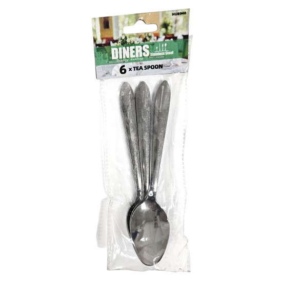 6PK PLAIN TEA SPOON 6PK PLAIN TEA SPOON