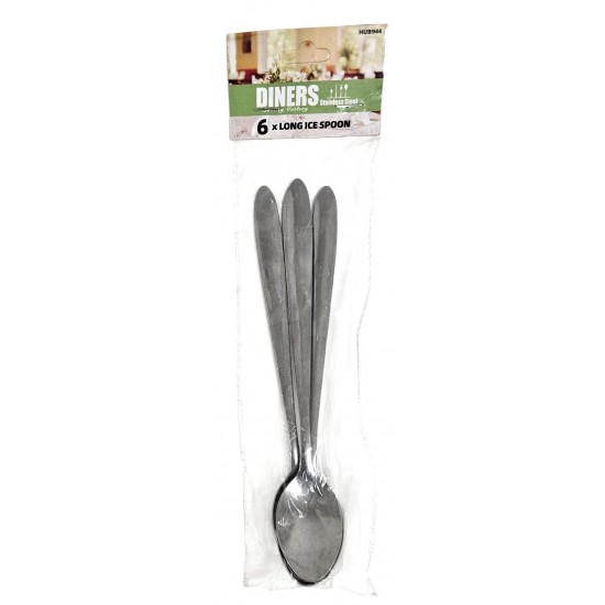 6 PCS SODA SPOON LONG STEEL 6 PCS SODA SPOON LONG STEEL