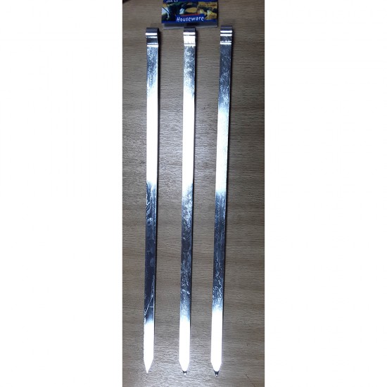 BBQ SKEWERS FLAT 60 CM .18 CM WIDE 3 PCS BBQ SKEWERS FLAT 60 CM .18 CM WIDE 3 PCS