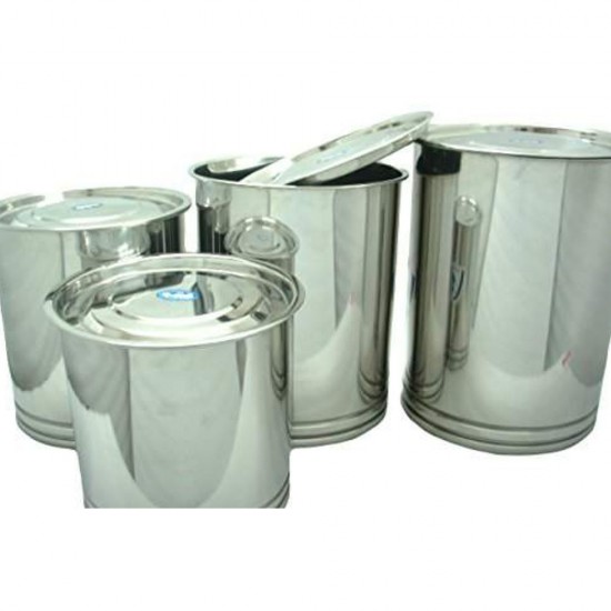  STEEL ATTA DRUM SET 4 PCS  26-28-30-32 CM 
