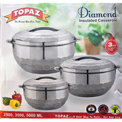 HOTPOT SET 3 PCS  SIZE 2500ML  .3500 ML  .5000 ML 