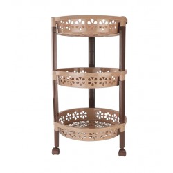 VEG TROLLLY ROUND  CANDY  3 TIER PLASTIC