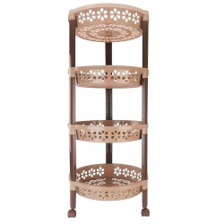 VEG TROLLLY ROUND  CANDY  4 TIER PLASTIC