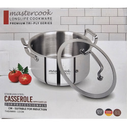 TRIPLY STAINLESS STEEL CASSEROLE 30 CM