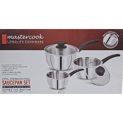 SAUCEPAN SET 3 PCS IN GIFT BOX  WITH BAKELITE HANDLE SIZE 16-18-20 CM 