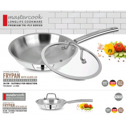 TRIPLY FRYPAN STAINLESS STEEL SIZE 26 CM