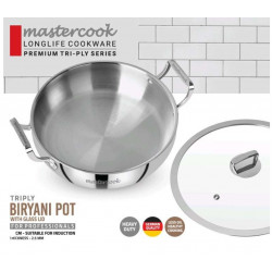 TRIPLY BIRYANI POT STAINLESS STEEL SIZE 32 CM