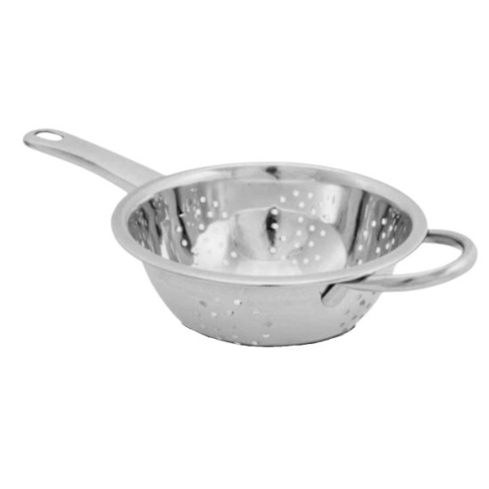 COLLANDER STEEL WITH LONG HADLE 24 CM WITHOUT BASE 