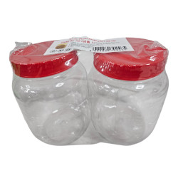 PET JAR SET 2 PCS SHRINK PACK SIZE 750 ML