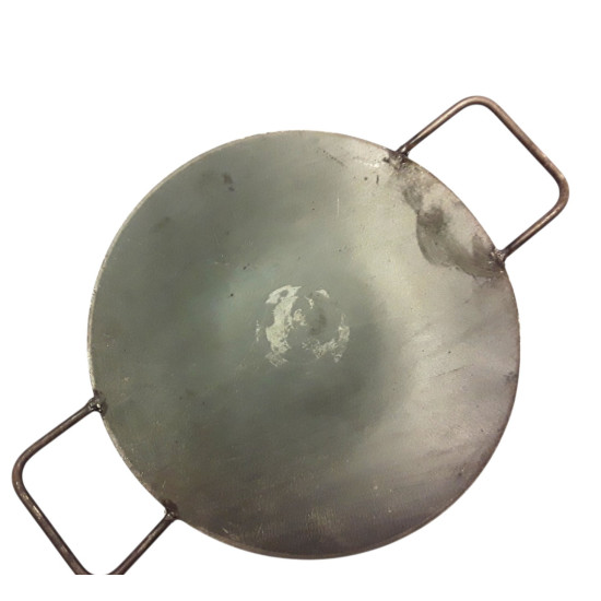 IRON TAWA FLAT 30 INCH ROUND WITH 2 SIDE HANDLES