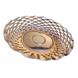GOLD BASKET METAL ROUND SIZE 24 CM