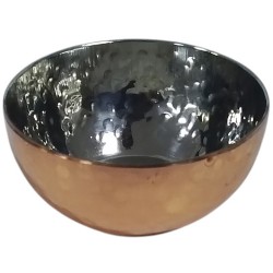 STEEL BOWL  COPPER FINISH  LARGE 9 CM