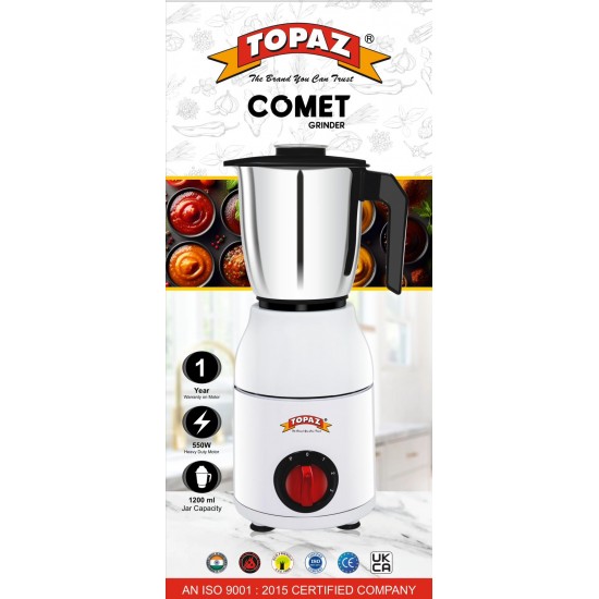 MASALA GRINDER HEAVY DUTY WITH STEEL TOP 550 WATT COMET