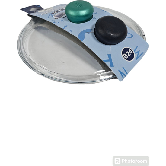 GLASS LID WITH EXTRA TOP 24 CM