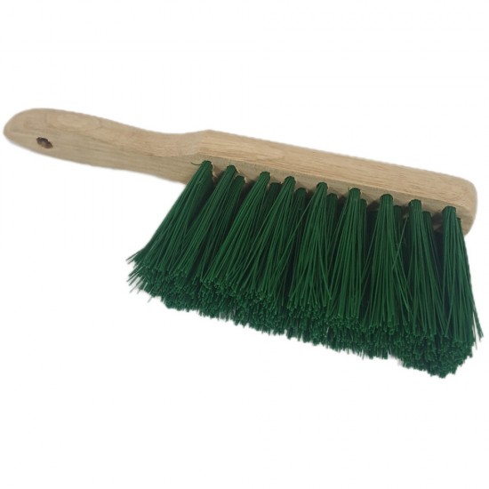 HAND BRUSH GREEN PVC 11 INCH