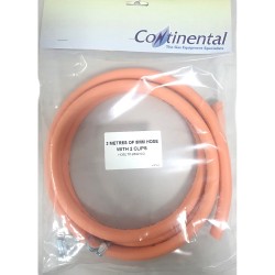 HOSE PIPE 2 METER 8MM WITH CLIPS BS STANDARD