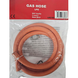 HOSE PIPE 2 METER 8MM WITH CLIPS BS STANDARD