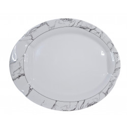 MELAMINE MARBLE DESIGN OVAL PLATTER SIZE 15 INCH