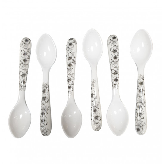 MELAMINE DESSERT SPOONS PAK OF 6 PCS 7.5 INCH