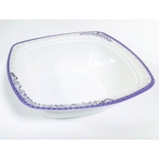 MELAMINE NISHA PRINT SQUARE BOWL 8 INCH MELAMINE NISHA PRINT SQUARE BOWL 8 INCH