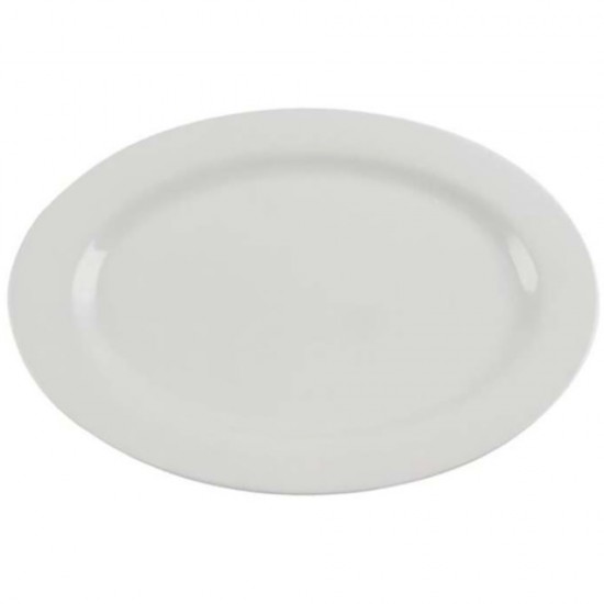 MELAMINE WHITE OVAL 13 INCH SERVING BOWL MELAMINE WHITE OVAL 13 INCH SERVING BOWL