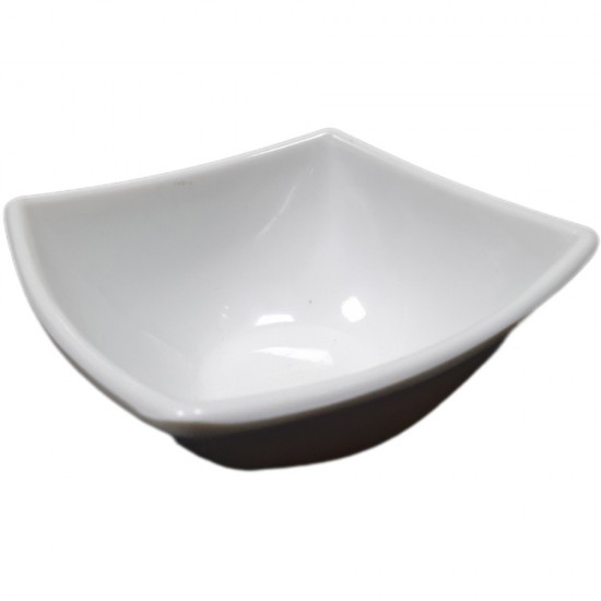 MELAMINE WHITE 4.5 INCH SQUARE  BOWL