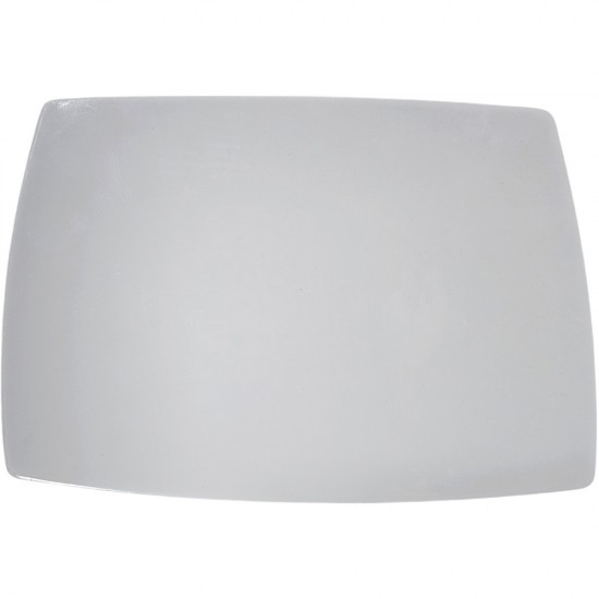 MELAMINE WHITE BBLONG SERVING PLATTER SIZE 15 INCH