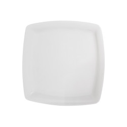 MELAMINE SQUARE DINNER PLATE PLAIN WHITE SIZE 10. 5 INCH