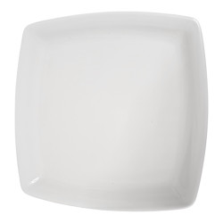 MELAMINE SQUARE SIDE PLATE PLAIN WHITE SIZE 8 INCH
