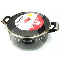  26 CM NON STICK CASSEROLE WITH CERAMIC COATING SHRINK WRAP WITH INDUCTION
